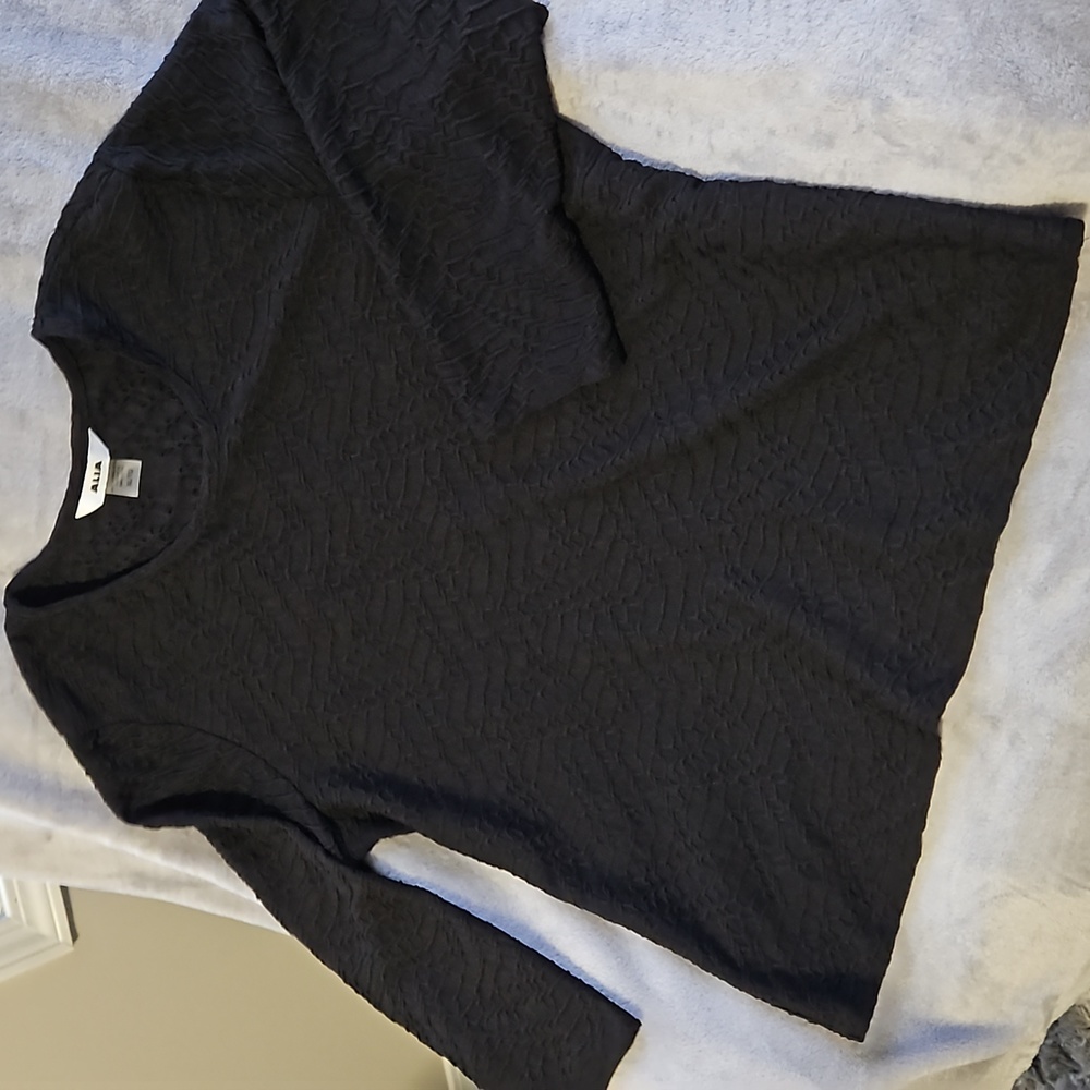 Stretchy XL Women's Black Alia Top Long Sleeve
